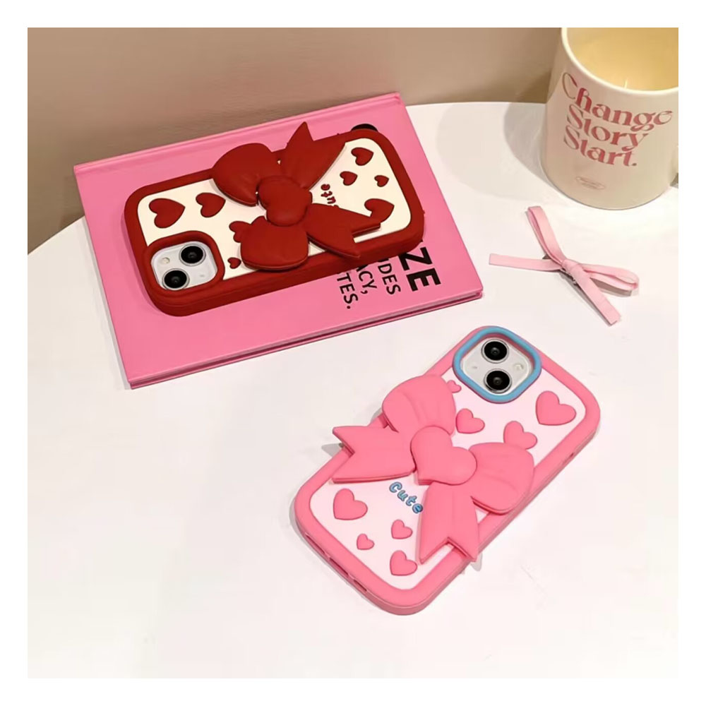 スマホケース iPhone リボン  蝶結び 可愛い おしゃれ シリコン 彼女 女子 プレゼント ギフト 贈り物  ピンク レッド iPhone13 iPhone13P iPhone14 iPhone14P iPhone15  iPhone15P  iPhone16 iPhone16P   5616-4
