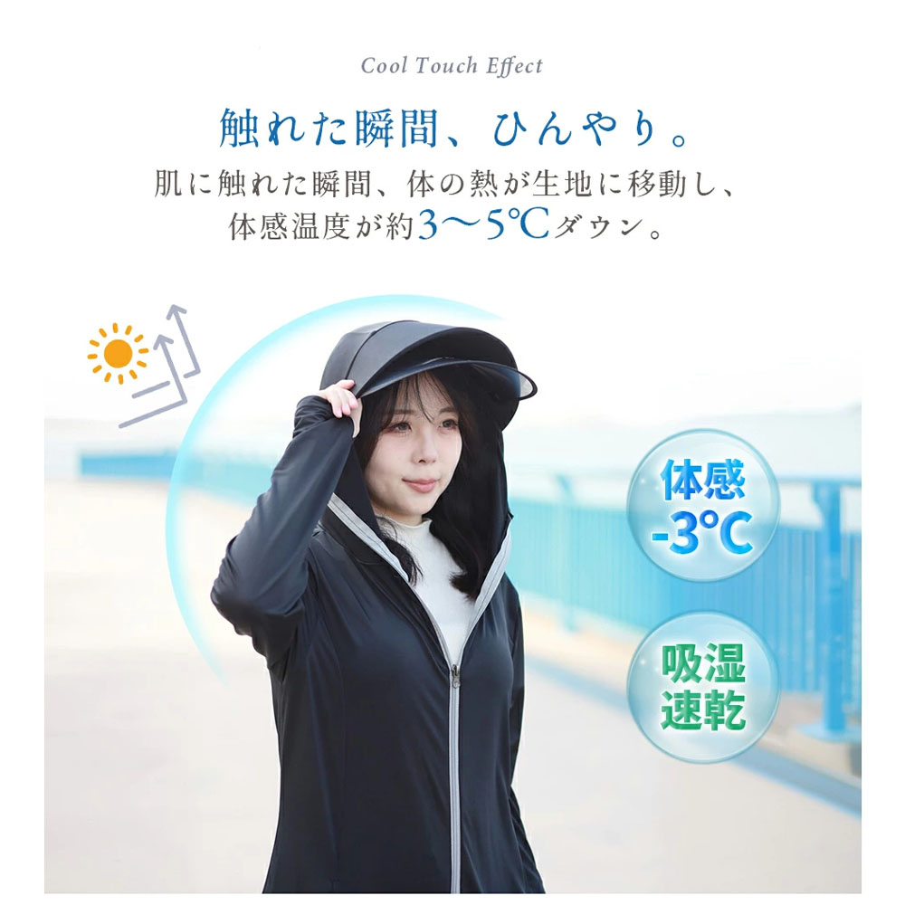 ラッシュガード レディース UVカット パーカー ポンチョ 超ロング丈 サンバイザー付き つば取り外し可 ダブルファスナー 全身カバー 日焼け防止 紫外線対策 最強ラッシュガード   jjc