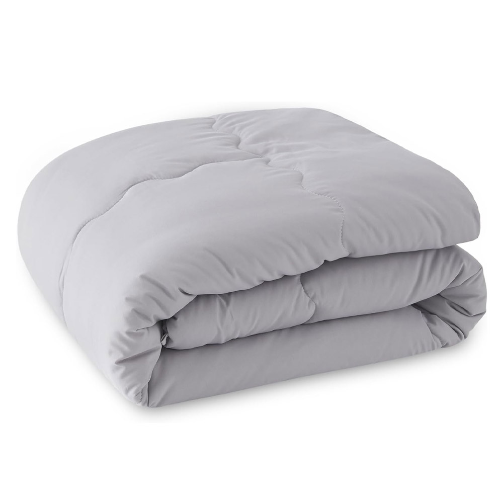 云朵(Kumori) 单人被 薄被 春夏秋用 轻量 可洗 TEIJIN抗菌防臭中绒 通气 蓬松 柔软 不易起尘 肤感被子  灰色 TZCQB-HS