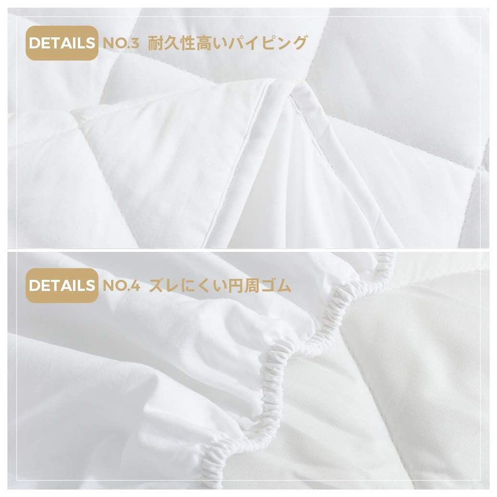  クモリ(Kumori) 綿100% パッド一体型ボックスシーツ シングル 吸水速乾 抗菌防臭 洗える オールシーズン TEIJIN中綿使用 肌にやさしい 毛玉になりにくい マットレスカバー ベッドシーツグレー CMJMCL-HS