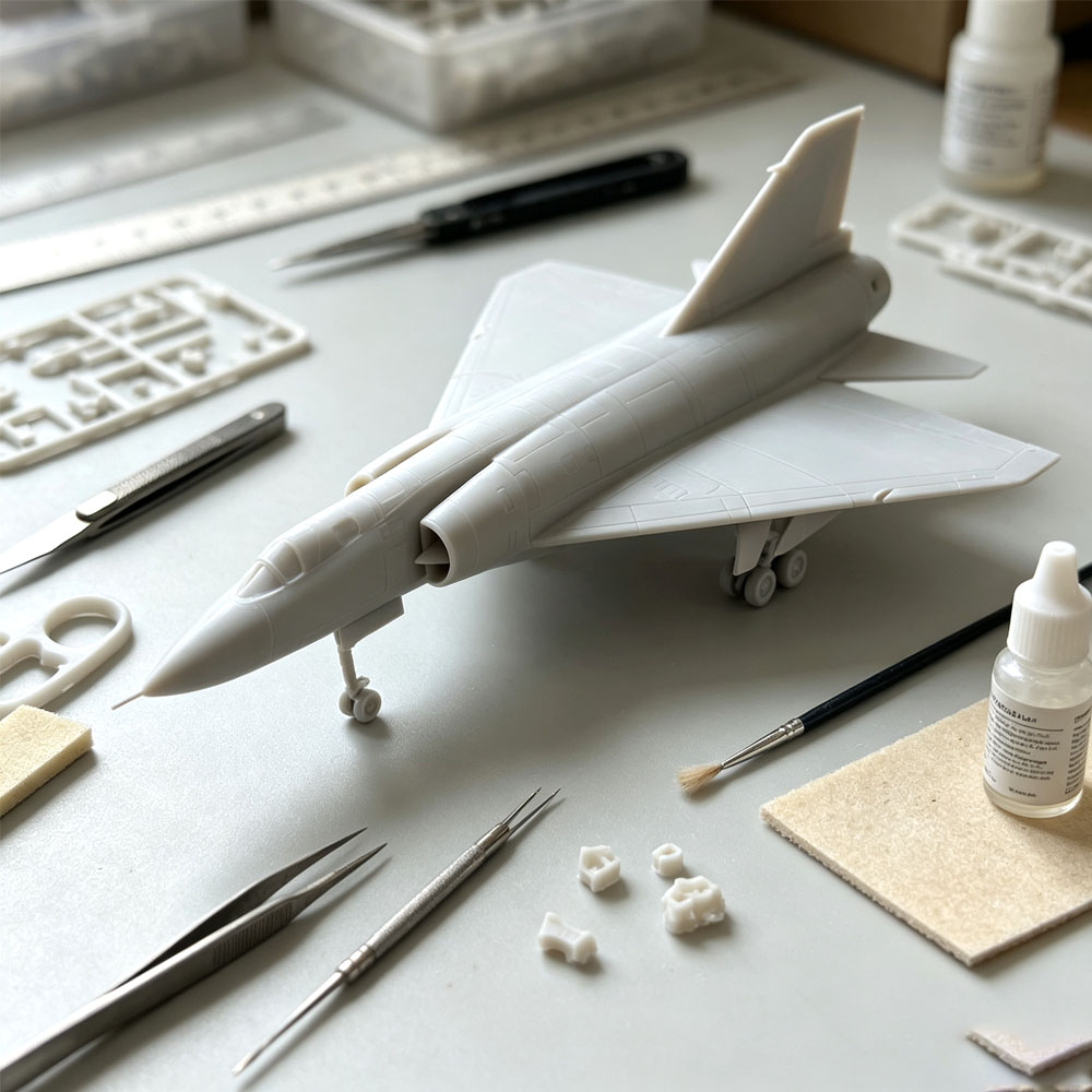 ミラージュIV爆撃機模型 MIRAGE IV 1/144スケール 航空機模型 飛行機模型 爆撃機模型 未組立キット 未塗装  高精細3Dプリント リアルな造形 フランス冷戦期 ミラージュIV 冷戦期 軍用機 モデル   YYGH-02-A