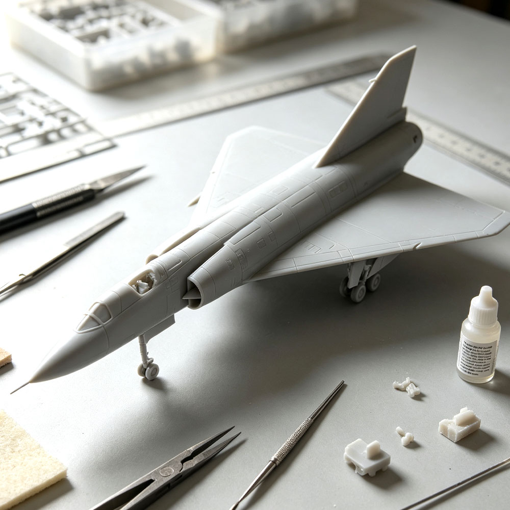 ミラージュIV爆撃機模型 MIRAGE IV 1/144スケール 航空機模型 飛行機模型 爆撃機模型 未組立キット 未塗装  高精細3Dプリント リアルな造形 フランス冷戦期 ミラージュIV 冷戦期 軍用機 モデル   YYGH-02-A