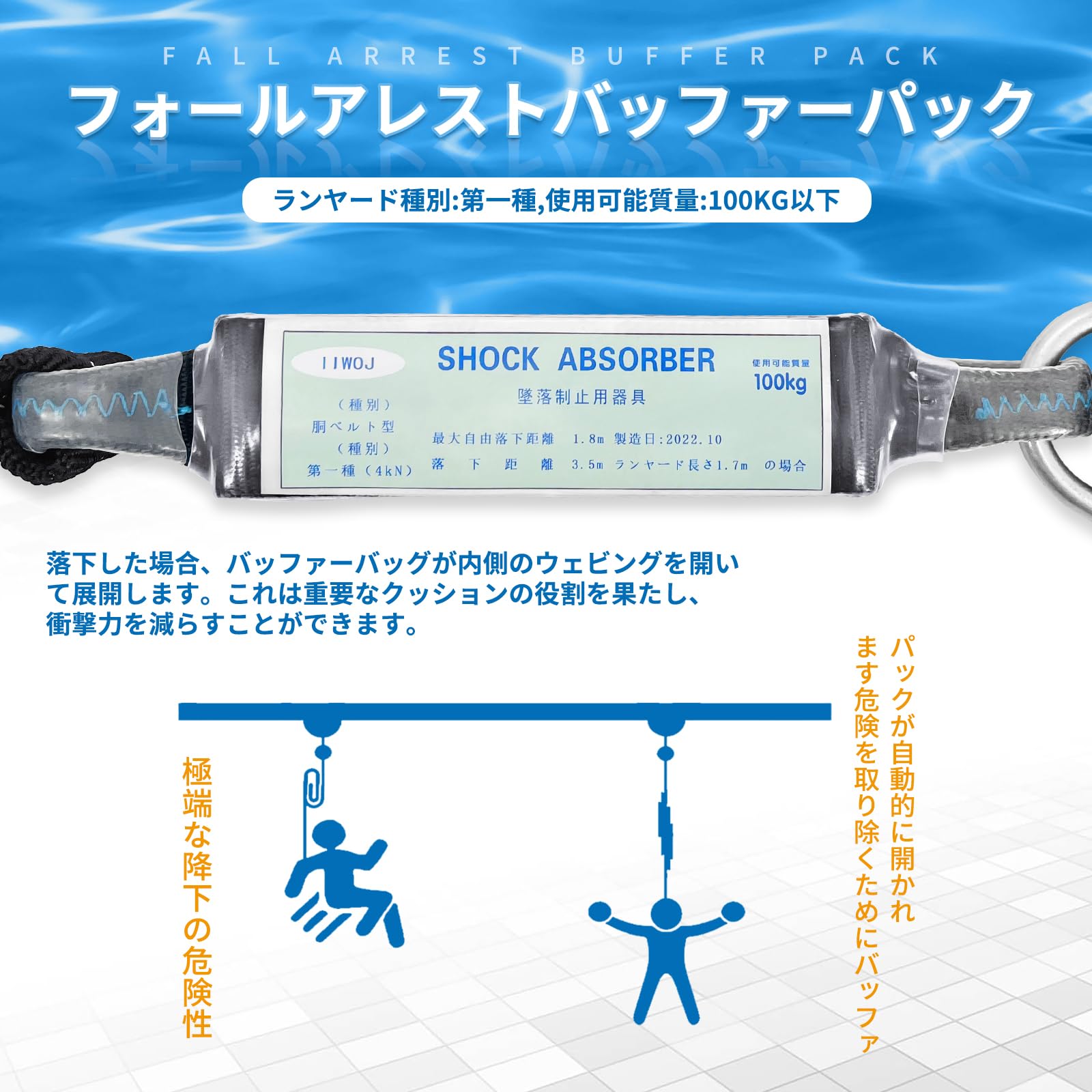 [光円電工] 安全帯 胴ベルト新規格 ワンタッチバックル 新規格安全帯 胴ベルト 墜落制止用器具 安全帯	WLRH