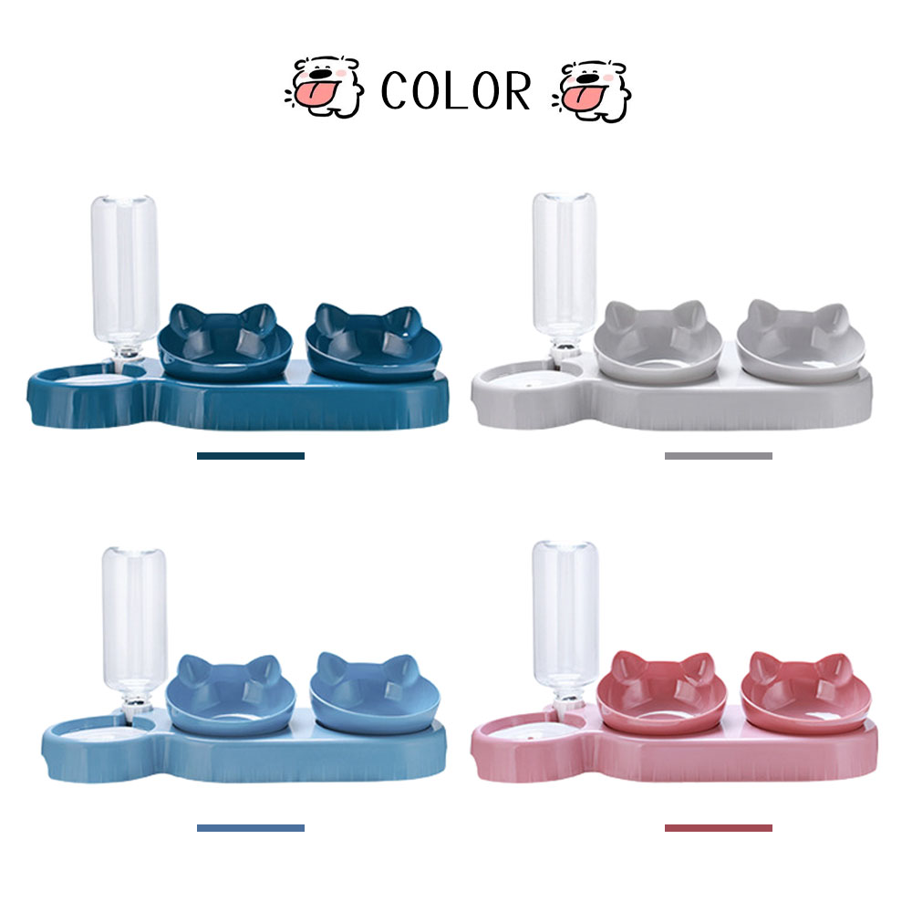 ペット用 自動給餌・給水器セット 猫 犬 うさぎ ペット 水飲み器 自動給水器 自動補水 食器台  XZGH-01