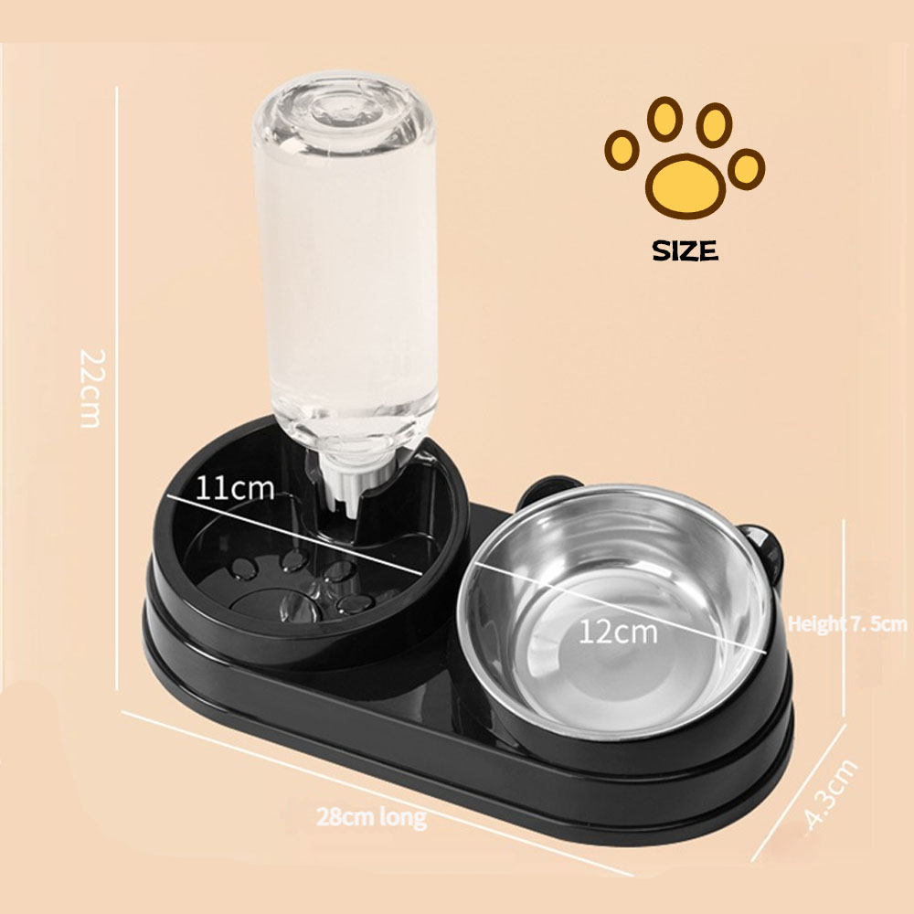ペット用フードボウル ペット自動給水器 大容量 給餌・給水一体型 猫 中小型犬用 自動給水器  猫/中小型犬向け 水 餌 水筒式給水器 可視化 防滴性  XZGH-04