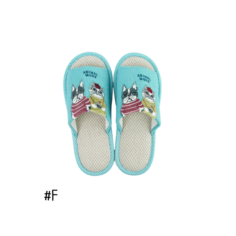 スリッパ 綿麻スリッパ  ルームシューズ ねこ柄 手描き風 室内履き ほつれにくい 通気性 耐久性 四季 カップル ご家族 男女兼用 来客用 事務所 新生活  GYSWA-11