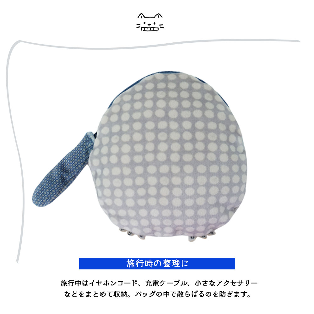 ポーチ 吉祥 収納ポーチ 薄型 小型 財布用 小さめ 小物の収納  GYSWA-19