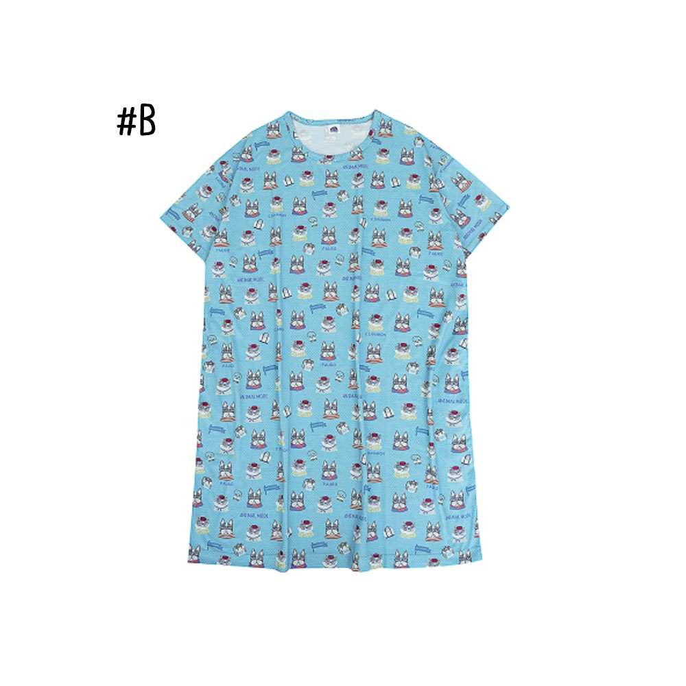 ルームウェア パジャマ ホームウェア ワンピース 半袖 ルーズフィット 丸首デザイン 大人気 優しい肌触り 色落ちしにくい 可愛い おしゃれ 部屋着 寝間着    GYSWA-07  