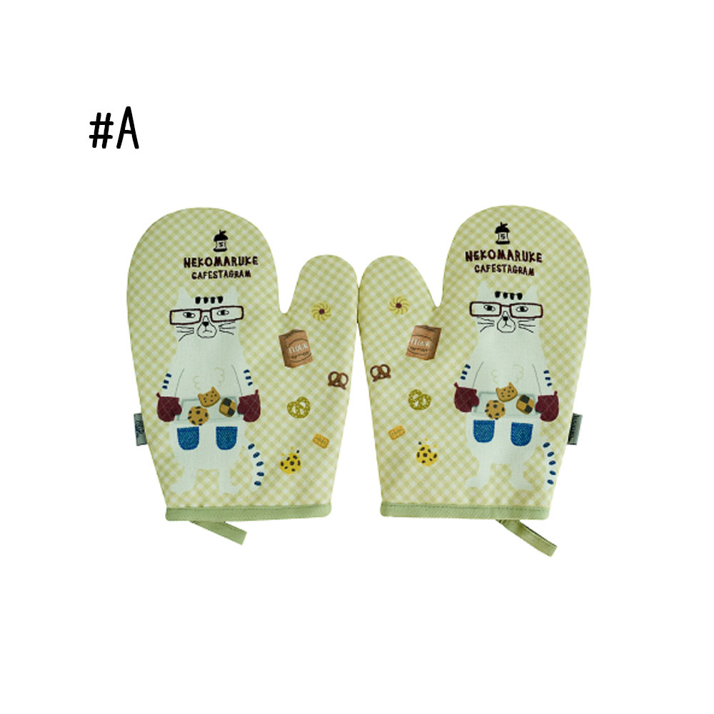 断熱オーブンミトン 耐熱ミトン 耐熱手袋 鍋つかみ 200℃耐熱仕様 滑り止め 左右兼用 両面タイプ 2枚入り オーブン BBQ 料理 グローブ   GYSWA-75