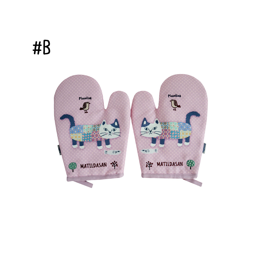 断熱オーブンミトン 耐熱ミトン 耐熱手袋 鍋つかみ 200℃耐熱仕様 滑り止め 左右兼用 両面タイプ 2枚入り オーブン BBQ 料理 グローブ GYSWA-76