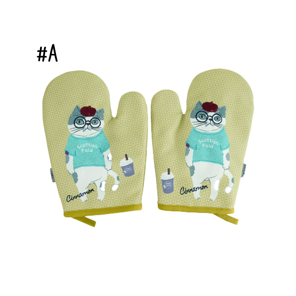 断熱オーブンミトン 耐熱ミトン 耐熱手袋 鍋つかみ 200℃耐熱仕様 滑り止め 左右兼用 両面タイプ 2枚入り オーブン BBQ 料理 グローブ GYSWA-77