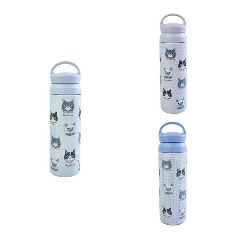 水筒 マグボトル 猫柄 500ml ちょこん 保温 保冷 真空断熱ボトル  GYSWA-84
