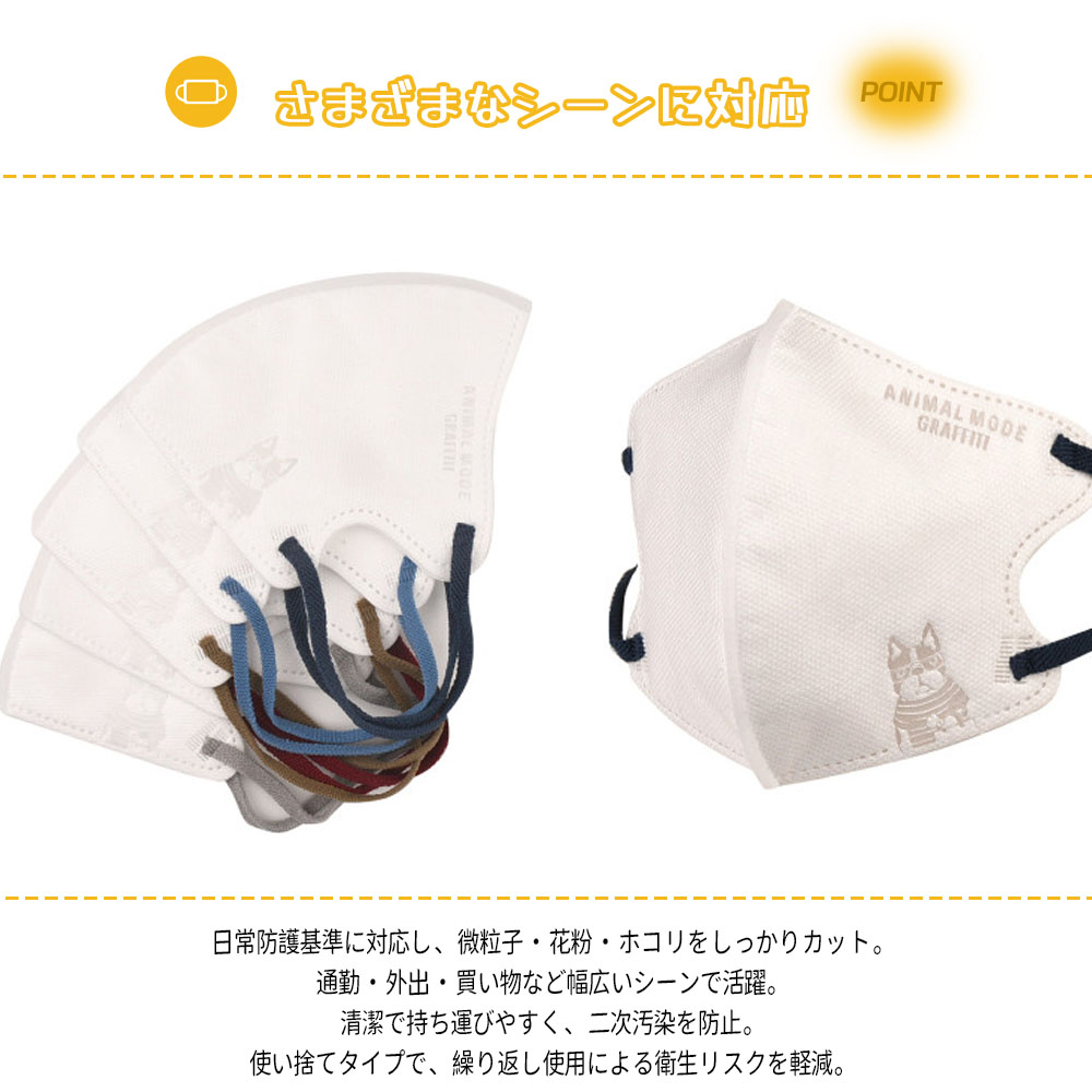 25-4110   5袋套装 小脸效果 不易疲劳 透气性 一次性 曲线设计 长时间使用 立体设计 男女通用 热门 春 夏 花粉 病毒 男女皆宜