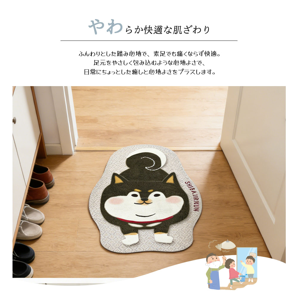 25-8588 足部擦拭垫 浴室垫 浴缸垫 足部擦拭垫 速干 吸水 防滑 不易变形 耐用 便于清洁 可水洗 浴室用 浴室 玄关 床边 宠物用 多场景适用