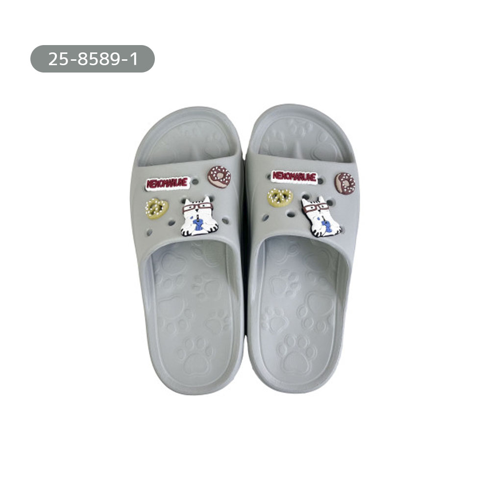 拖鞋 浴室拖鞋 外出用 轻便 防滑 猫图案 可洗 弹性优秀 不易有异味 可爱 男女通用 阳台 卫生间 浴室  25-8589