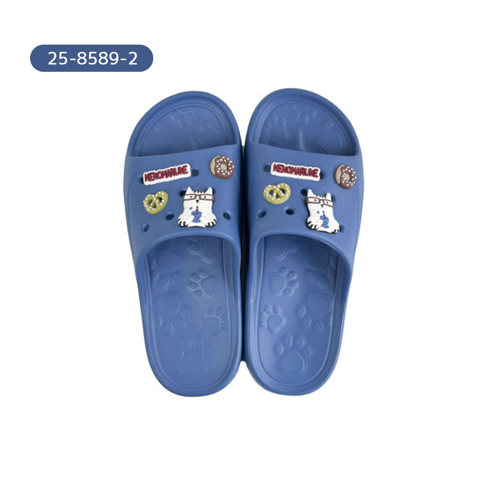 拖鞋 浴室拖鞋 外出用 轻便 防滑 猫图案 可洗 弹性优秀 不易有异味 可爱 男女通用 阳台 卫生间 浴室  25-8589