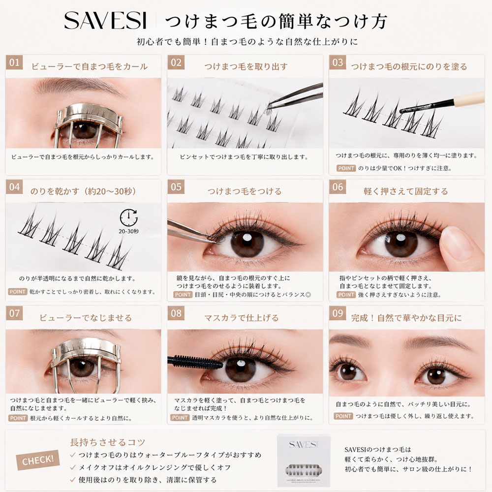 つけまつげ 部分つけまつげ 36束入り 12-16mm ナチュラル のり不要 柔らかい セグメント 長時間キープ 立体感 接着剤不要 簡単装着 繰り返し使える すっぴん風 アイメーク 日常使い デート 初心者  JJMGH-01-D