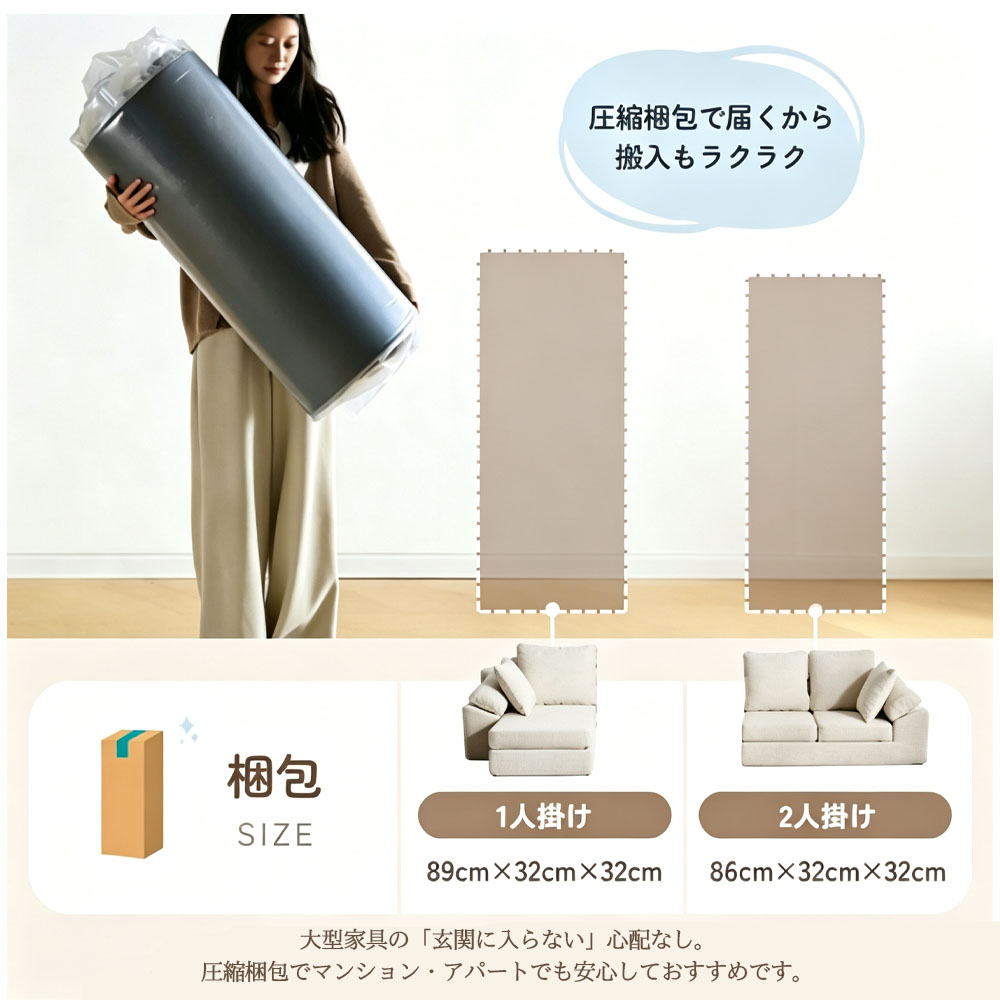 3人掛け カウチソファ 幅180cm ローソファ コーナーソファ 分割式 自由レイアウト 極厚座面 クッション付き 北欧風 コーデュロイ ソファ おしゃれ 一人暮らし リビング 体圧分散 真空圧縮梱包   JPGH-07-A