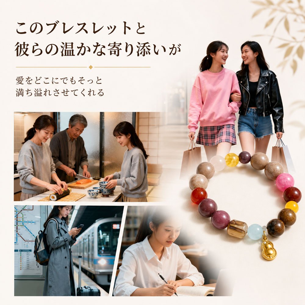 開運ブレスレット 漢方香珠 天然石 お守り腕輪 ひょうたんチャーム 金運アップ 厄除け 風水 和風アクセサリー メンズ レディース ギフト プレゼント    SCGH-02-A