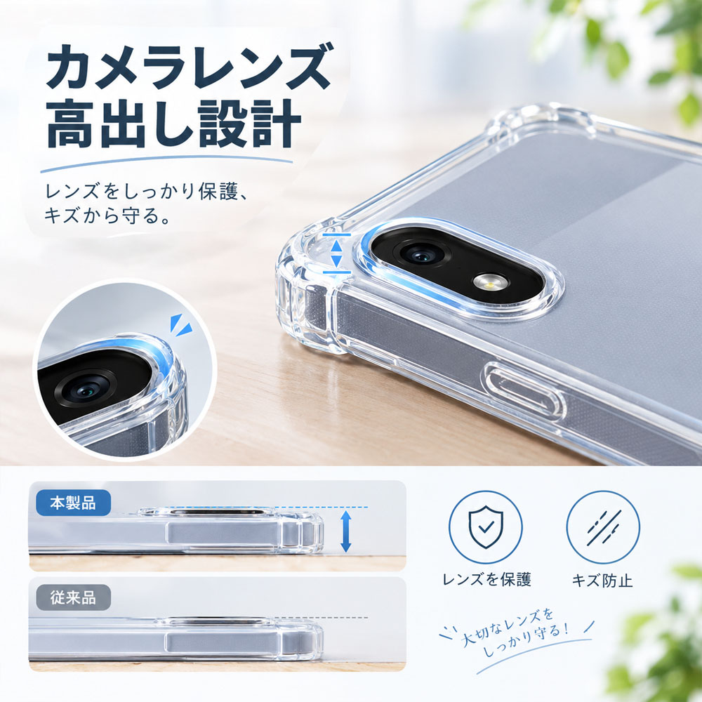 arrows We3 ケース スマホケース クリアケース 透明  arrows We3専用 耐衝撃 カメラレンズ保護 キズ防止 薄型 軽量 高透明度 指紋がつきにくい 着脱簡単 ぴったりフィット シンプル 落下対策   SJKLI-02