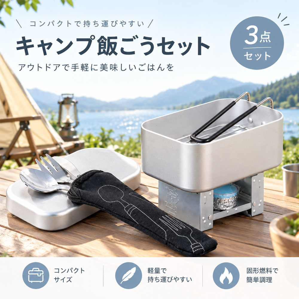 キャンプクッカーセット アウトドア調理器具 キャンプ飯盒 800ml ポケットアルコールストーブ カトラリー アルミ製 炊飯 調理 直火対応  キャンプ 登山 ハイキング アウトドア ピクニック   YKOGH-07