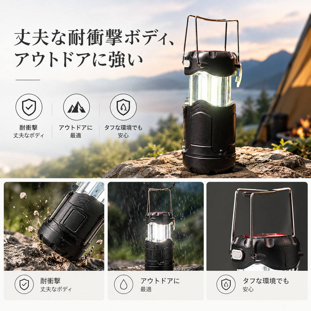 LEDランタン キャンプランタン 伸縮式ランタン 多機能 LEDライトコンパクト収納 ガーデンライト キャンプ アウトドア ピクニック テント内 停電時の非常灯 車内照明 防災 日常使い 停電対策   YKOGH-09-A