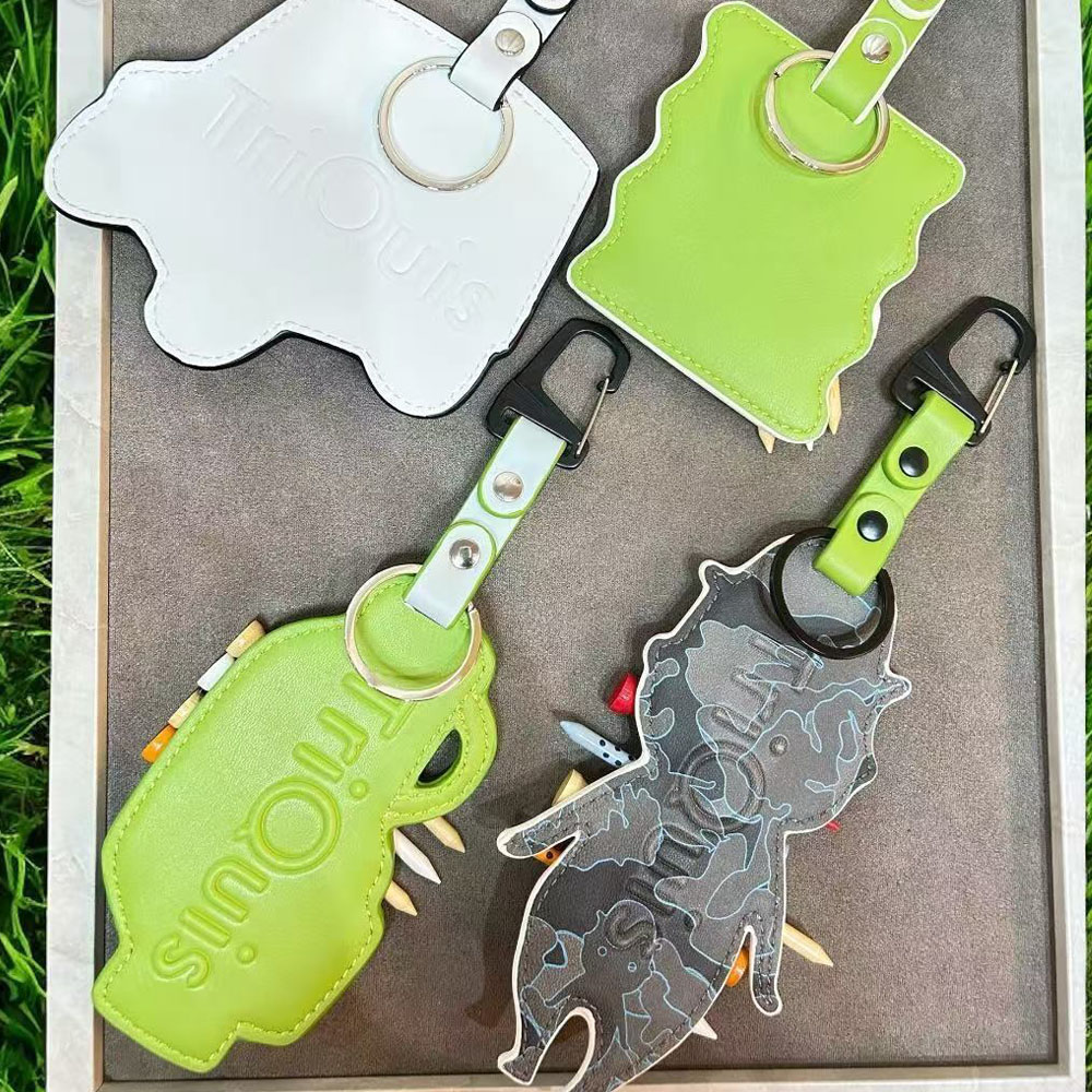 ゴルフティーホルダー 木製ティー対応 高品質 カラビナ＆丸リング付き 5本収納 耐久性◎ ラウンド用品 メンズ レディース兼用  WBGYCUI-05