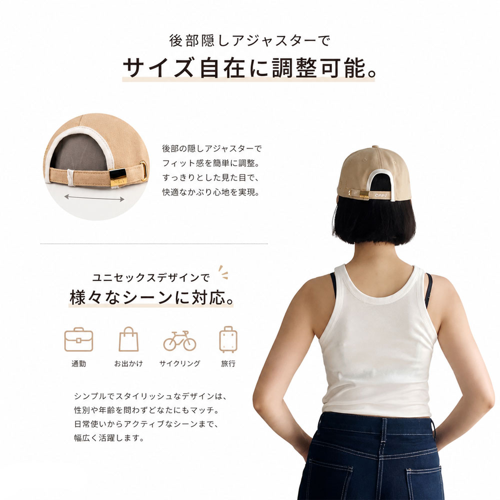 レディースキャップ サマーキャップ カーブつば キャップ 帽子 つば広 日よけ ユニセックス 軽量 通気性 サイズ調整可能 手洗い可能 草編み 通勤 通学 旅行 お出かけ 夏 日差し対策  WBGYCUI-02-A