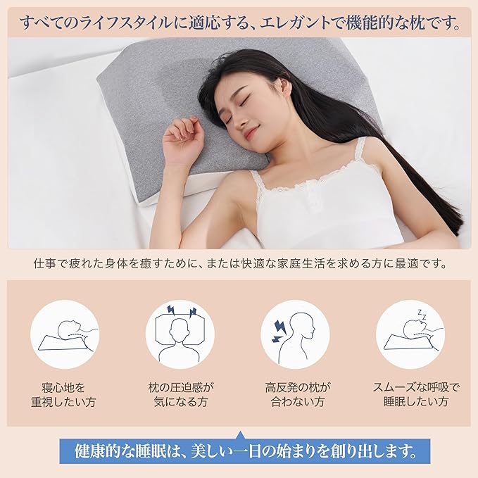 頚部サポート効果 首と肩の疲労を和らげ 睡眠の質を向上させる 枕 低反発 まくら 安眠枕 快眠枕 首が痛くならない 首肩フィット 頭をやさしく支える 仰向き 横向き カバー洗濯可 通気性 人間工学 肌触り良い 柔らかい 父の日 母の日 誕生日 敬老の日 プレゼントxu-a 