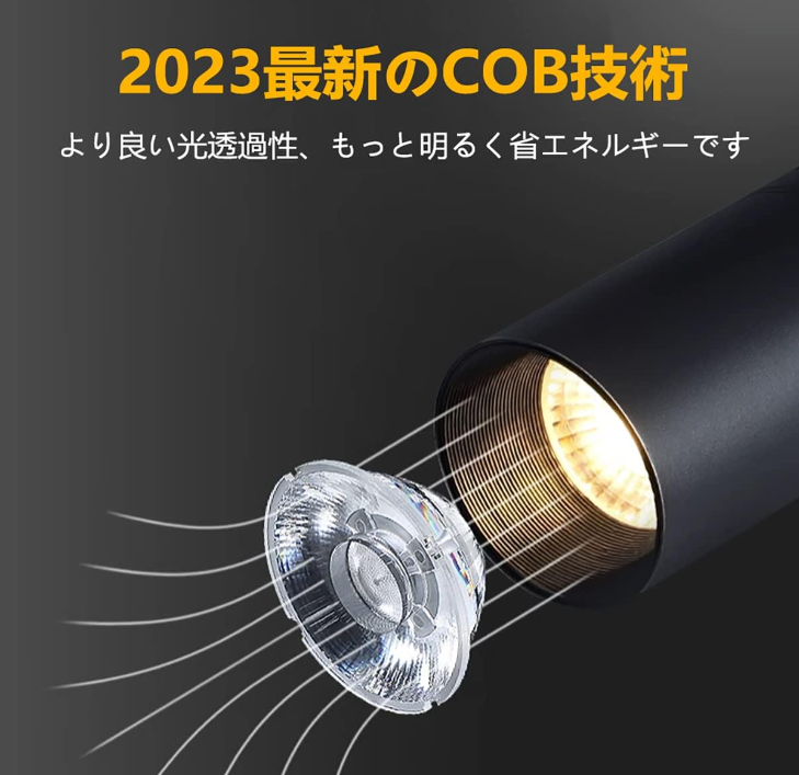 ダクトレールライト ライティングレール用スポットライト ledスポットライト消費電力10W 暖かい光3000K LED搭載 大光量1100lm アメリカ(BridgeLux)LEDチップ 演色性Ra96.5 器具一体型 電球不要 取付簡単 ブラック