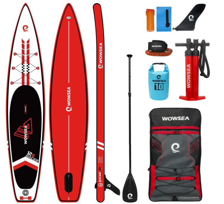 競技 インフレータブル スタンドアップパドルボード 12.6'(380cm)×29"(74cm)×6"(15cm) 安定性 競技用SUPボード ヨガ 釣り 海 夏