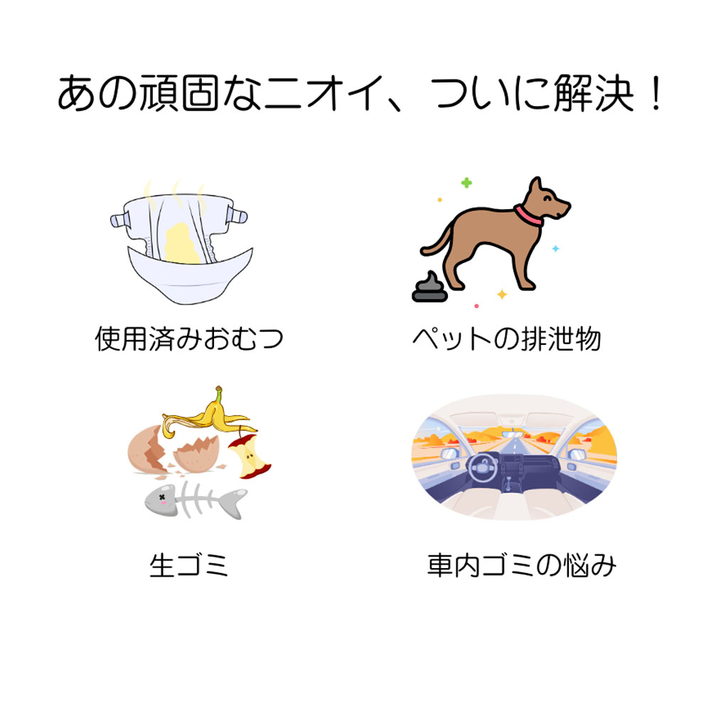 ペット用ウンチ処理袋  ペット用うんち袋 散歩用トイレ袋 取り出し容器&リシュクリップ付き 23×33cm 携帯しやすい 漏れ防止 臭わない メロンの香り  WBGHSQQ-03