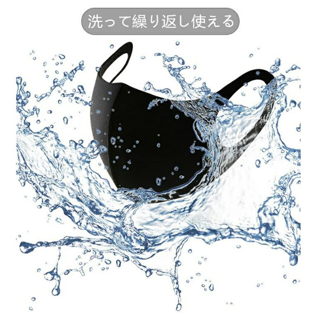 冷感マスク ひんやりマスク 3個セット 耳にやさしい 肌に優しい 呼吸しやすい 繰り返し使える 飛沫対策 通勤 通学 外出時 夏用  WBGHSQQ-07