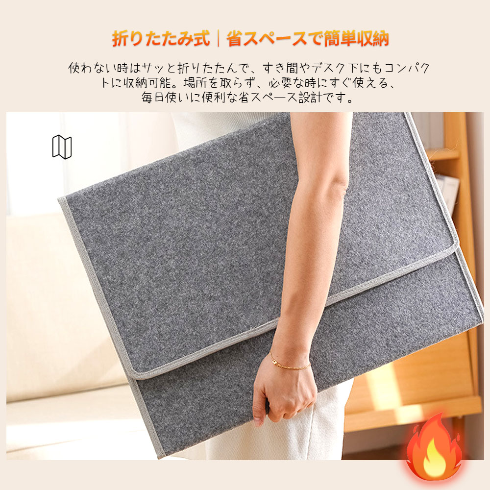 パネルヒーター 足元ヒーター 省エネ 一人用 こたつ 冷え対策 遠赤外線 デスクヒーター 3段階温度調節 過熱保護 転倒オフ 折り畳み式 オフィス 暖房器具  WBGHSQQ-08