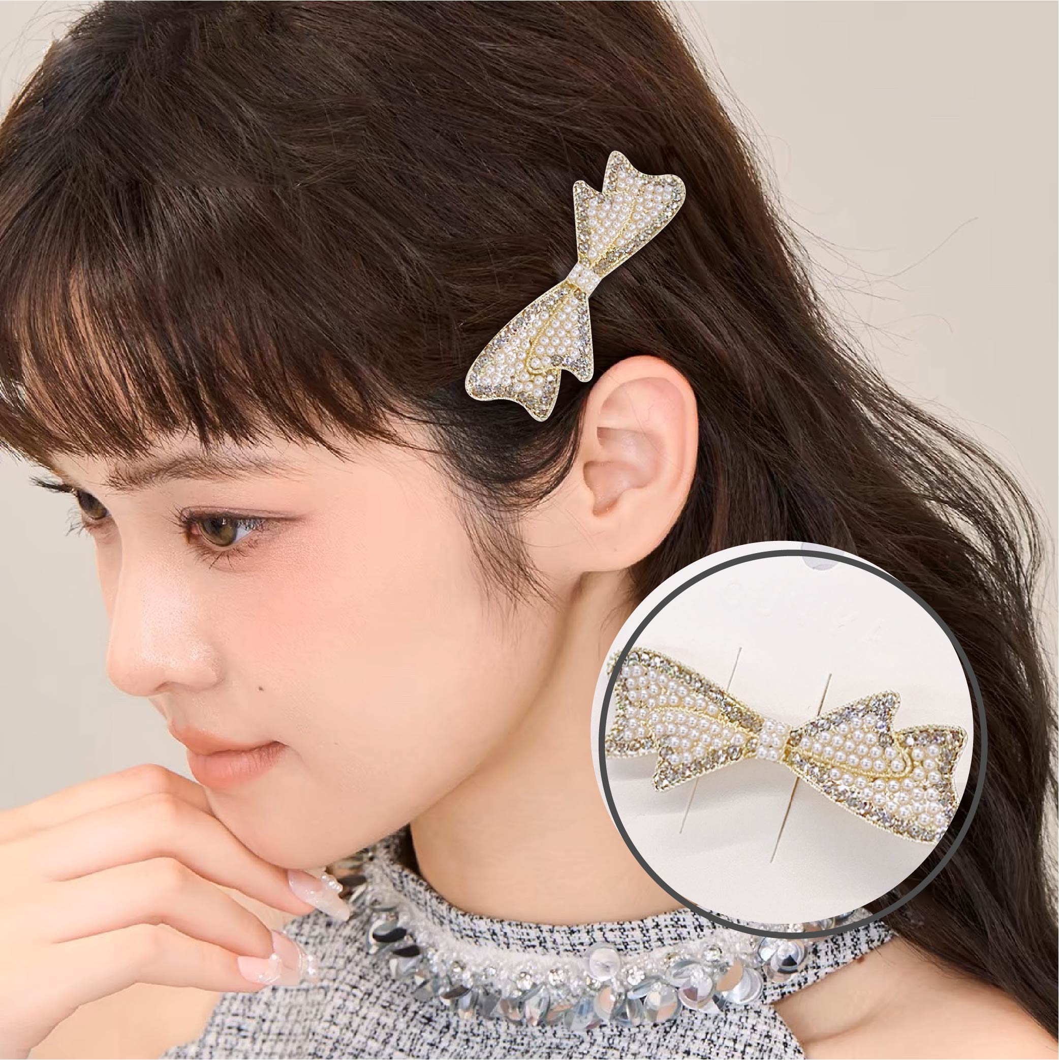 ヘアクリップ バレッタ クリスタル ヘアピン 髪飾り ヘアアクセサリー 可愛い おしゃれ 上品 プレゼント パーティー 披露宴 母の日 入学式 卒業祝い jtl012002