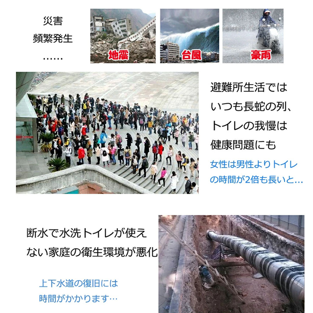 防災グッズ！簡易トイレ 折りたたみ ポータブルトイレ 携帯トイレ 防災トイレ 災害用 非常用 防災グッズ 耐荷重150kg 排便袋凝固剤12回分付き超軽量  toil